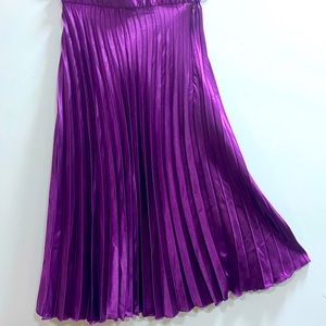 Satin Pleated Skirt
